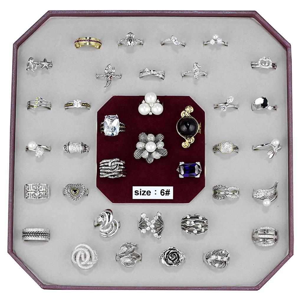 VK-018-SIZE6 - Assorted Brass Ring with Assorted  in Assorted-0