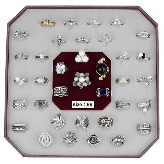 VK-018-SIZE6 - Assorted Brass Ring with Assorted  in Assorted-0