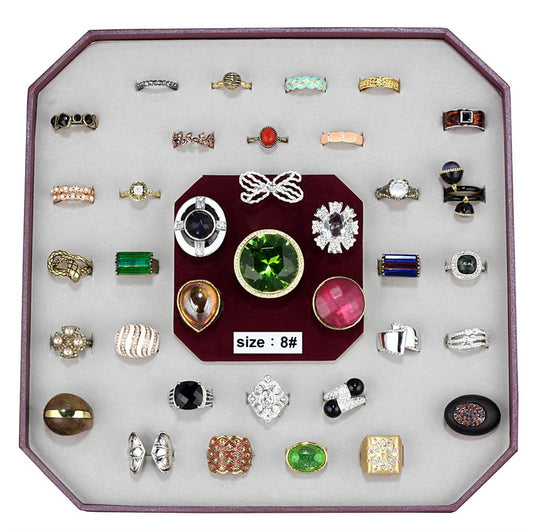 VK-019-SIZE8 - Assorted Brass Ring with Assorted  in Assorted-0