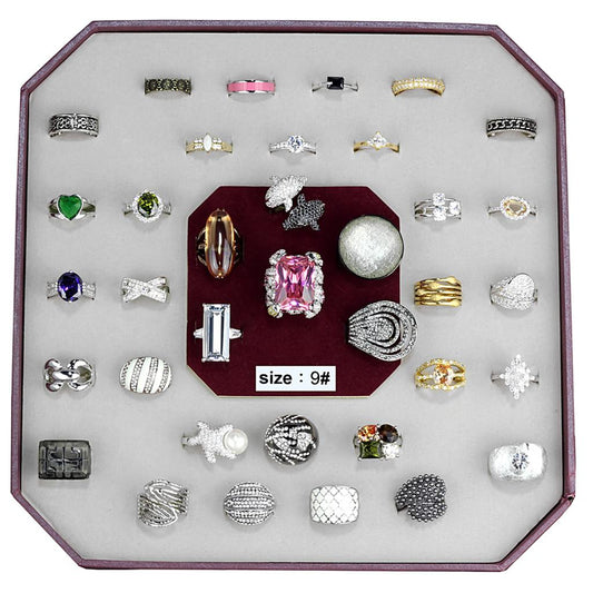 VK-023-SIZE9 - Assorted Brass Ring with Assorted  in Assorted-0