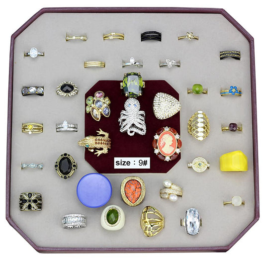 VK-025-SIZE9 - Assorted Brass Ring with Assorted  in Assorted-0