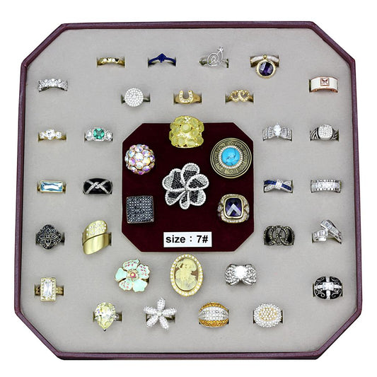 VK-030-SIZE7 - Assorted Brass Ring with Assorted  in Assorted-0