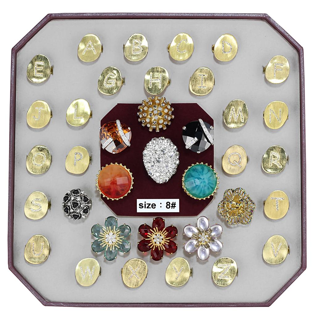 VK-035-SIZE8 - Assorted Brass Ring with Assorted  in Assorted-0