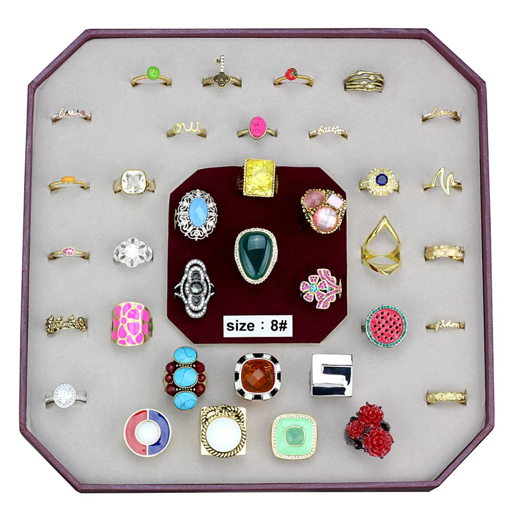 VK-037-SIZE8 - Assorted Brass Ring with Assorted  in Assorted-0