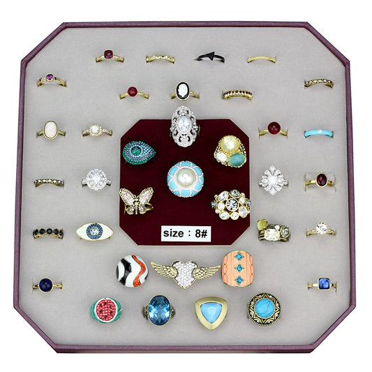 VK-039-SIZE8 - Assorted Brass Ring with Assorted  in Assorted-0