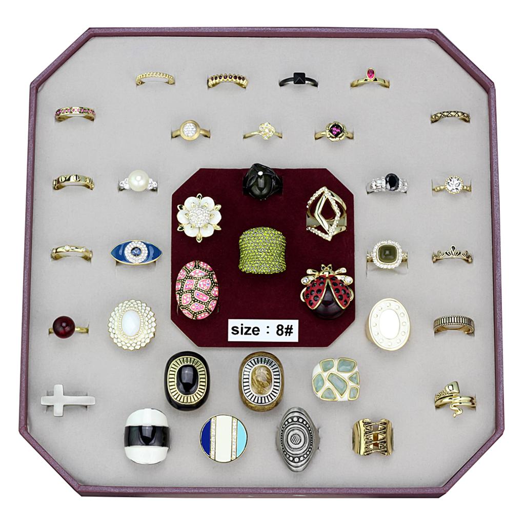 VK-042-SIZE8 - Assorted Brass Ring with Assorted  in Assorted-0