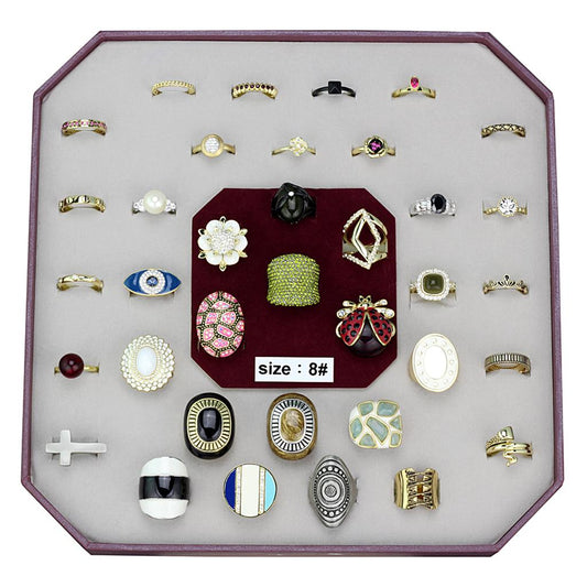 VK-042-SIZE8 - Assorted Brass Ring with Assorted  in Assorted-0