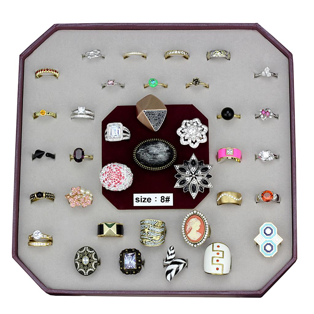 VK-044-SIZE8 - Assorted Brass Ring with Assorted  in Assorted-0