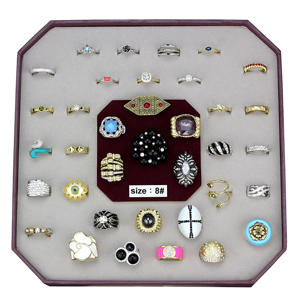 VK-047-SIZE8 - Assorted Brass Ring with Assorted  in Assorted-0