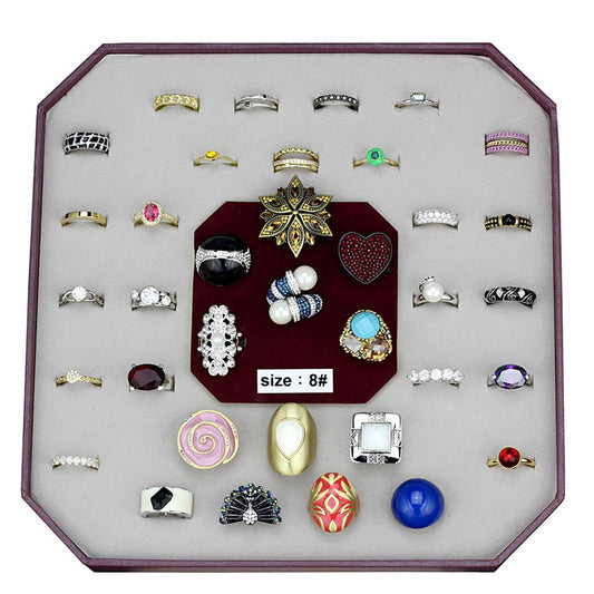 VK-048-SIZE8 - Assorted Brass Ring with Assorted  in Assorted-0