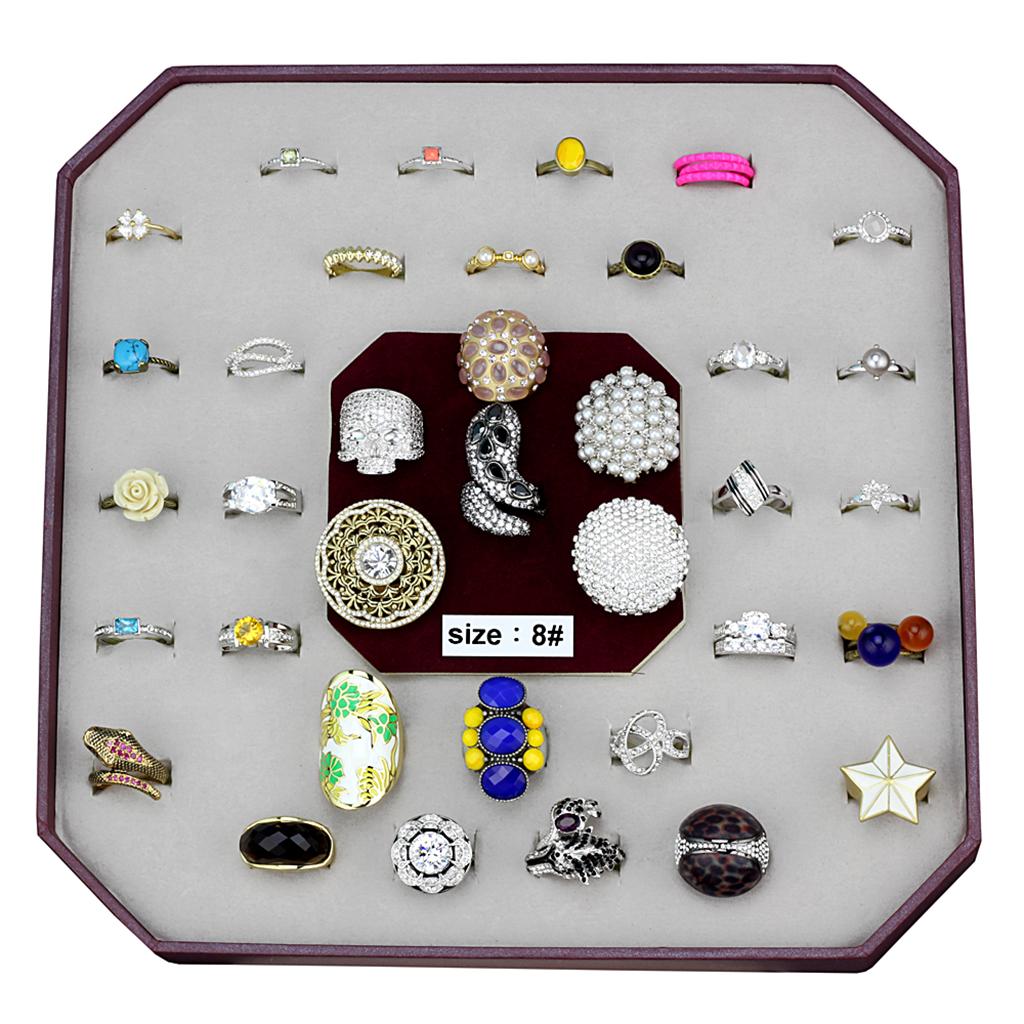 VK-057-SIZE8 - Assorted Brass Ring with Assorted  in Assorted-0