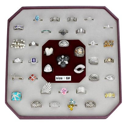 VK925-001-SIZE6 - Assorted 925 Sterling Silver Ring with Assorted  in Assorted-0