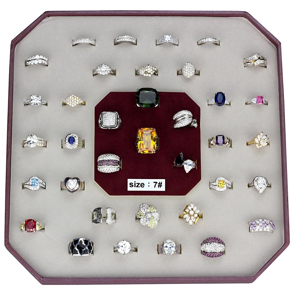 VK925-001-SIZE7 - Assorted 925 Sterling Silver Ring with Assorted  in Assorted-0