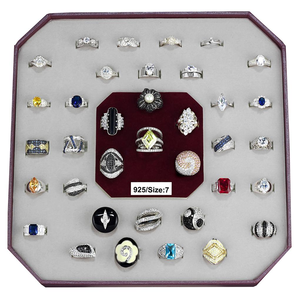 VK925-004-SIZE7 - Assorted 925 Sterling Silver Ring with Assorted  in Assorted-0
