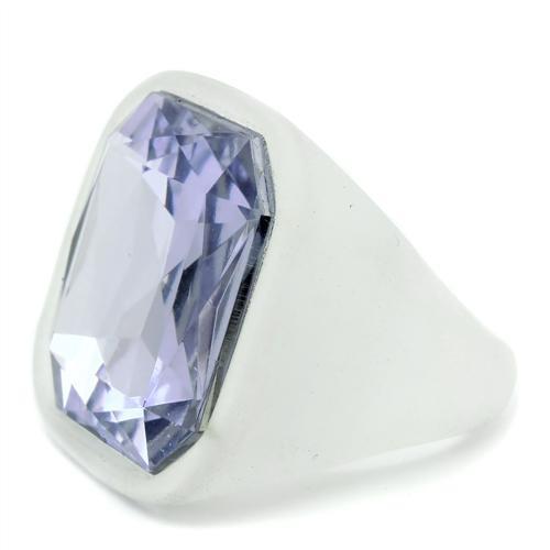 VL013 -  Resin Ring with Synthetic Acrylic in Light Amethyst-2