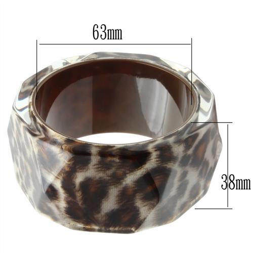 VL035 -  Resin Bangle with Synthetic Synthetic Stone in Animal pattern-1