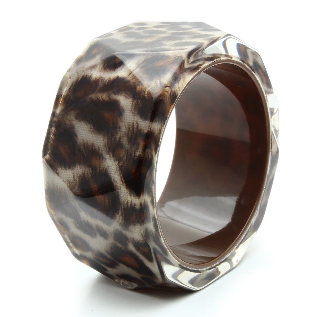 VL035 -  Resin Bangle with Synthetic Synthetic Stone in Animal pattern-0