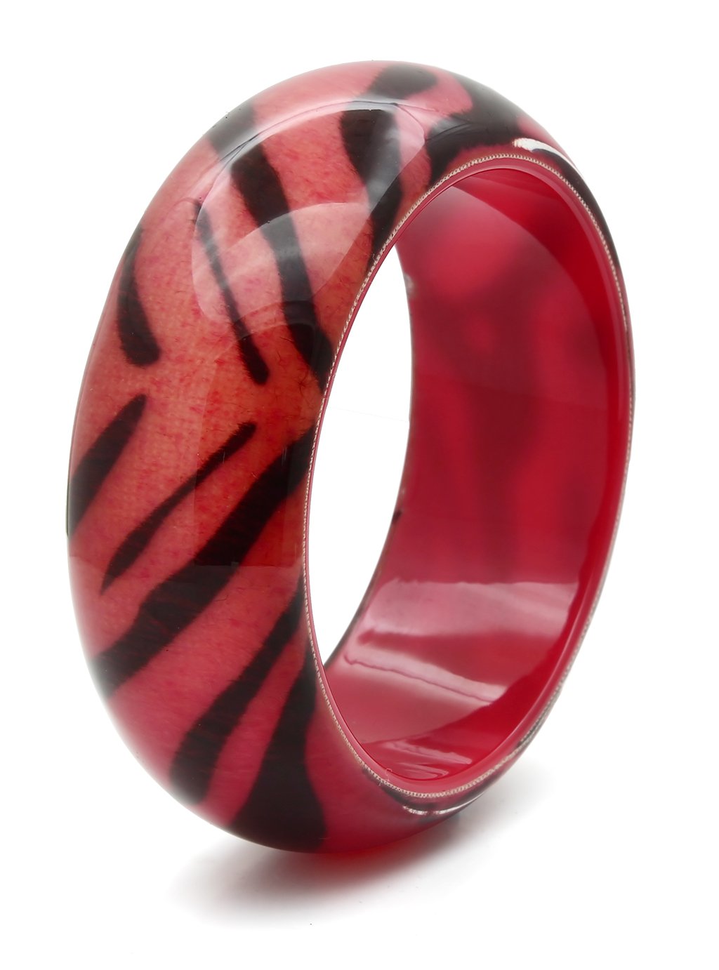 VL036 -  Resin Bangle with Synthetic Synthetic Stone in Animal pattern-0