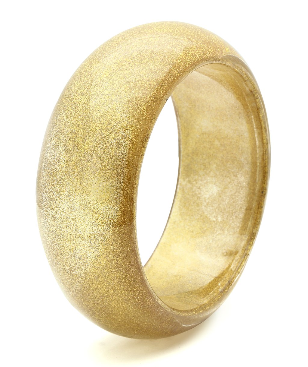 VL037 -  Resin Bangle with Synthetic Synthetic Stone in Brown-0