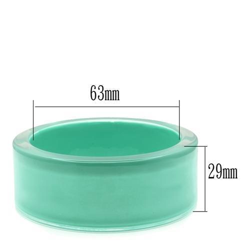 VL044 -  Resin Bangle with Synthetic Synthetic Stone in Emerald-1