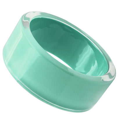 VL044 -  Resin Bangle with Synthetic Synthetic Stone in Emerald-0