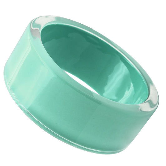VL044 -  Resin Bangle with Synthetic Synthetic Stone in Emerald-0