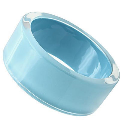 VL045 -  Resin Bangle with Synthetic Synthetic Stone in Sea Blue-0