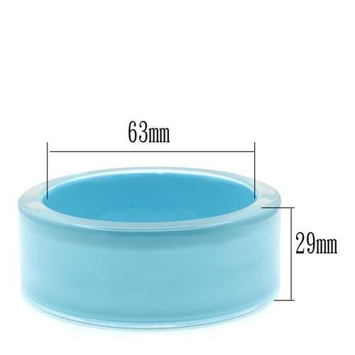 VL045 -  Resin Bangle with Synthetic Synthetic Stone in Sea Blue-1