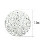 VL061 - Rhodium Brass Chain Pendant with Top Grade Crystal  in Clear-1
